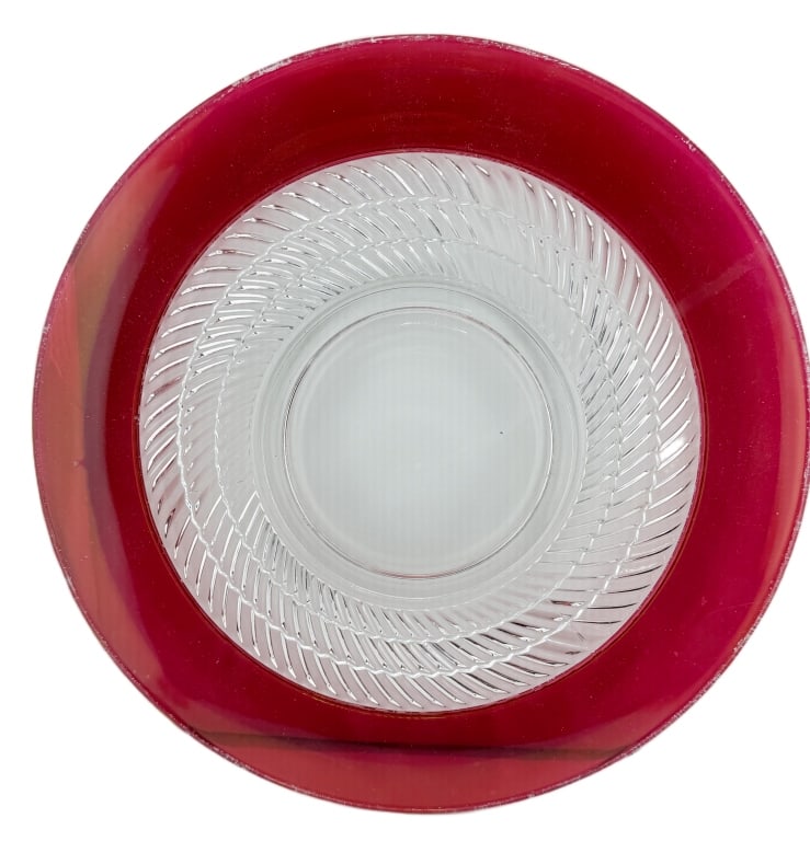 Crystal Ruby Bowl and Charger - 5