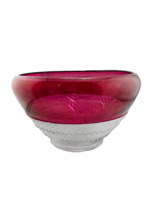 Crystal Ruby Bowl and Charger - 6