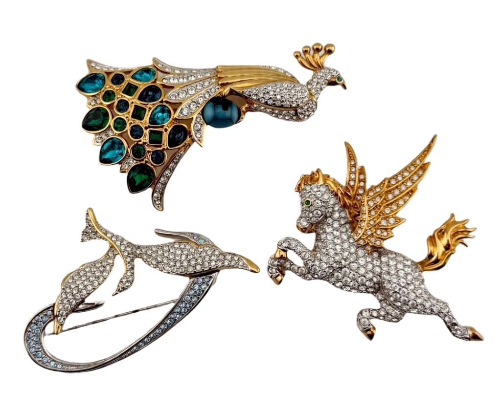 Swarovski Crystal Figural Animal Brooch Lot (1 of 12)