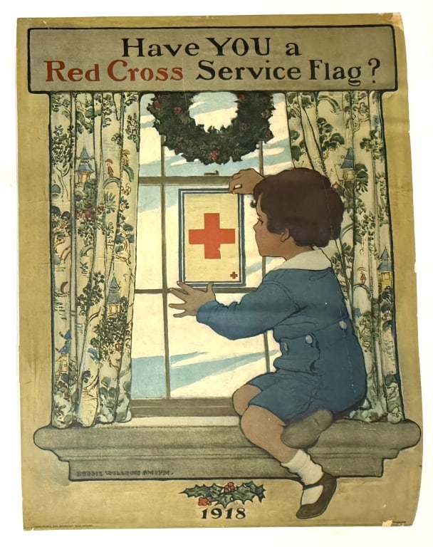 1918 Have You a Red Cross Service Flag Poster (1 of 7)