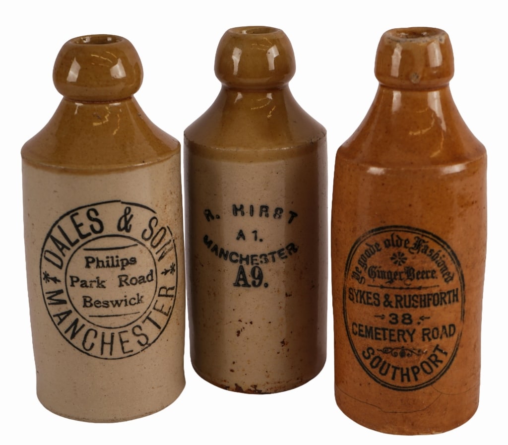 Salt-Glazed Stoneware Ginger Beer Bottles (1 of 9)