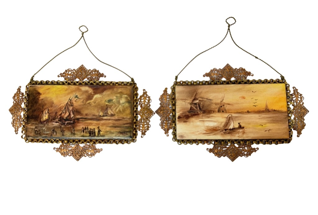 Antique Miniature Maritime Porcelain Paintings (1 of 7)