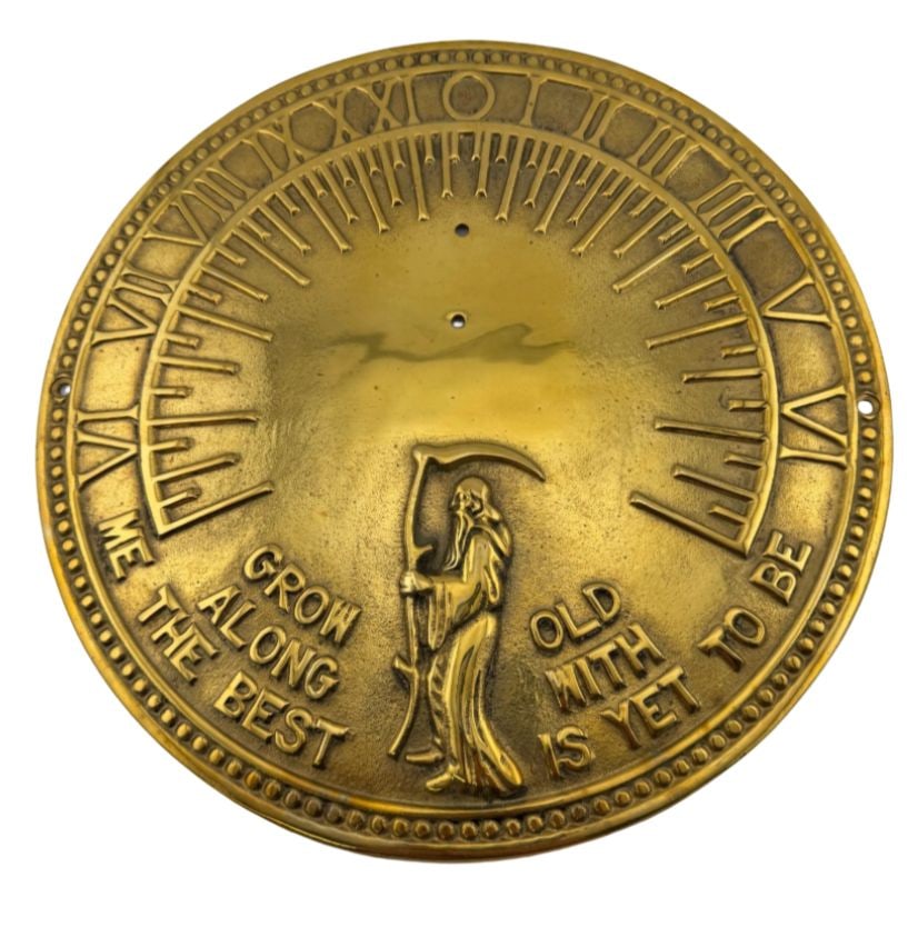 Cast Brass "Old Father Time" Garden Sundial (1 of 8)