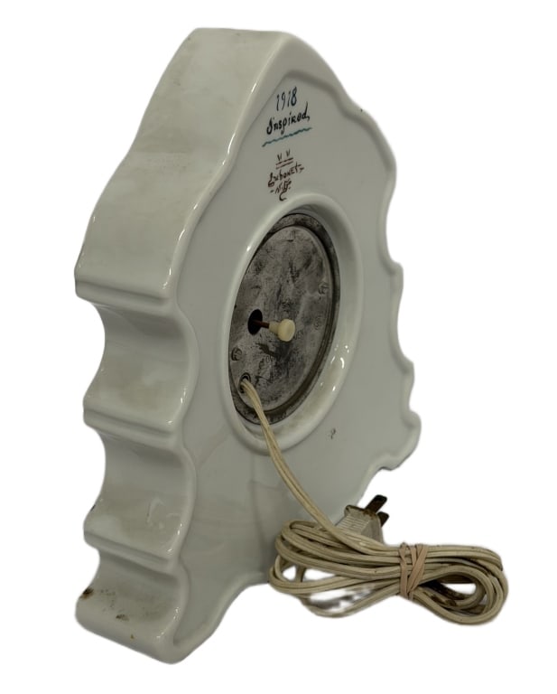 Celestial Hand-Painted Ceramic Mantle Clock - 3