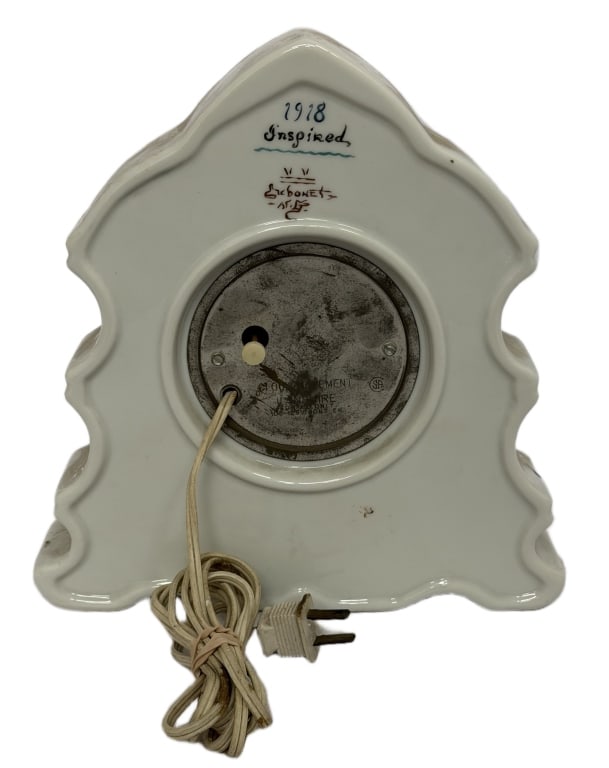 Celestial Hand-Painted Ceramic Mantle Clock - 4