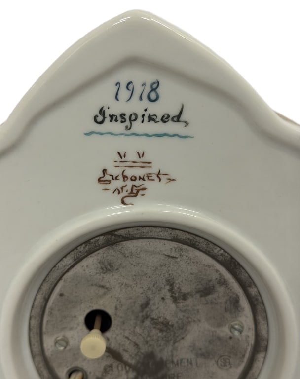 Celestial Hand-Painted Ceramic Mantle Clock - 5
