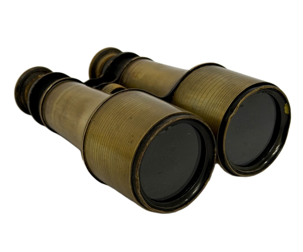 Antique Victorian Brass Military Field Binoculars (1 of 8)