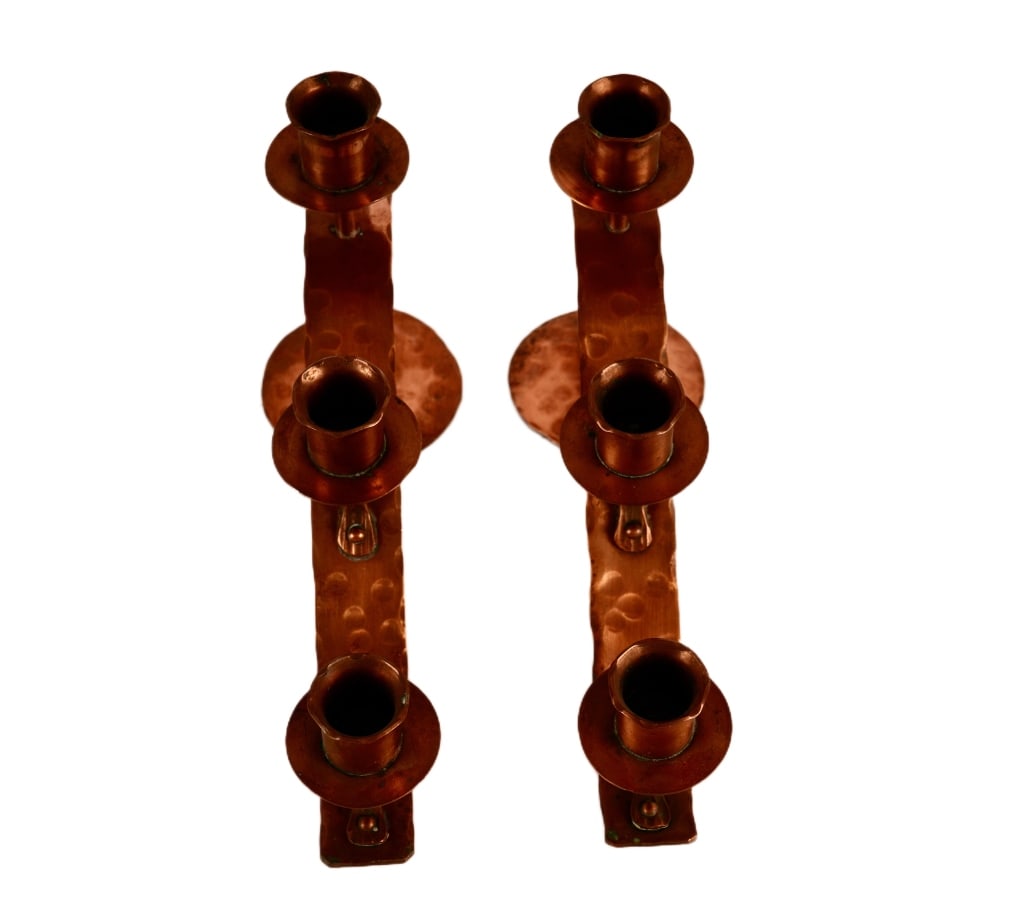 Erhard Glander Copper Candlestick Pair - 3