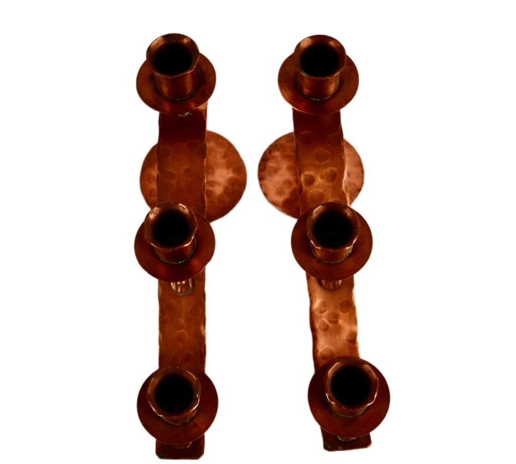 Erhard Glander Copper Candlestick Pair - 6