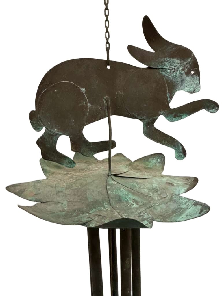 Handcrafted Jackrabbit Copper Wind Chime - 2
