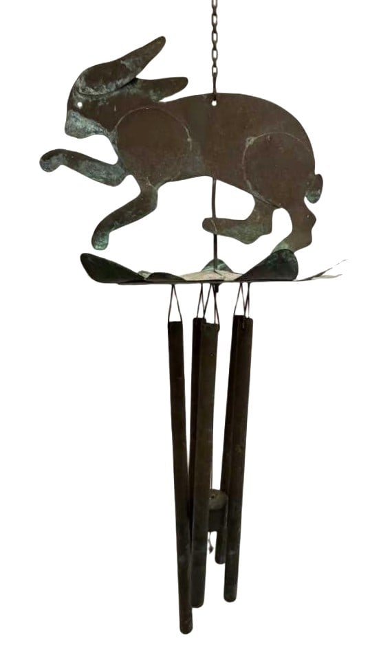 Handcrafted Jackrabbit Copper Wind Chime - 3