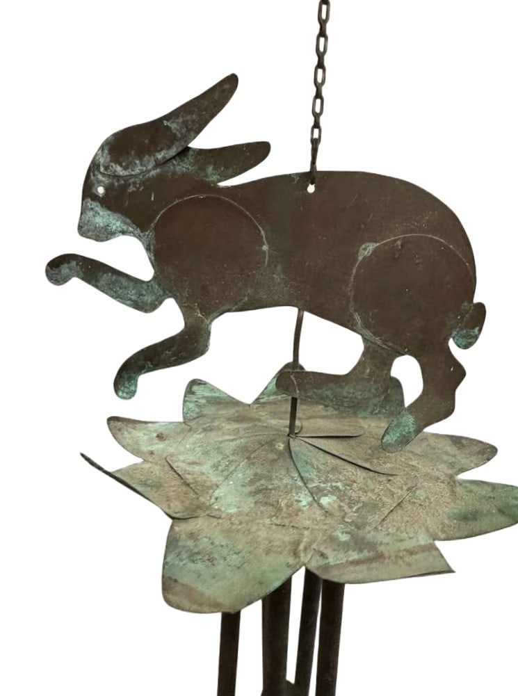 Handcrafted Jackrabbit Copper Wind Chime - 4