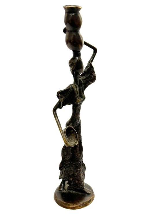 Abstract Bronze Candleholder Sculpture (1 of 5)