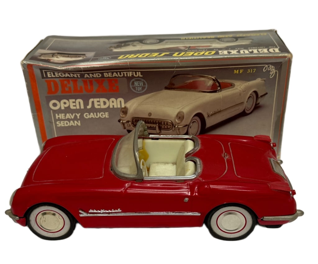 MF317 Red 1953 Chevrolet Corvette Tinplate Car (1 of 8)