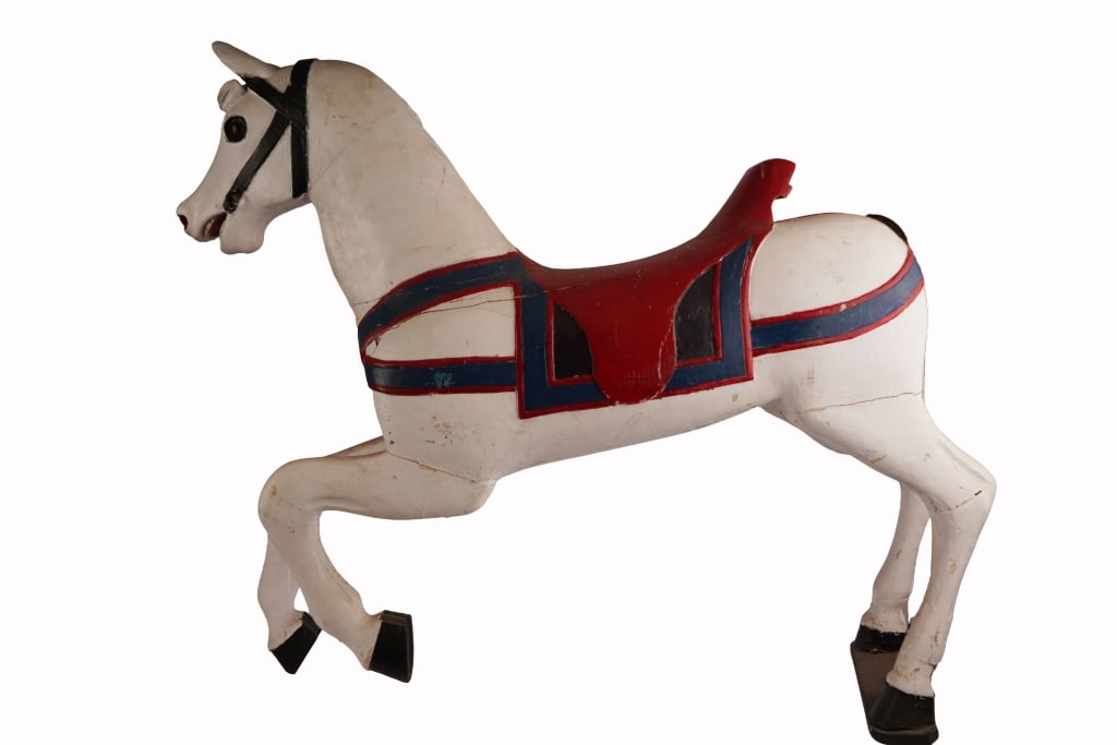 Large Carved Polychrome Wood Carousel Horse (1 of 18)