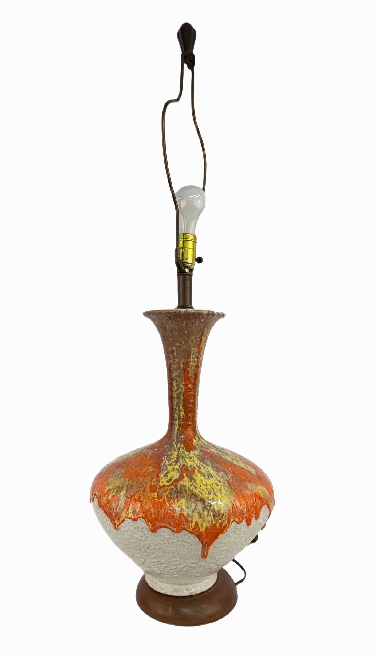 MCM Modern Lava Glaze Ceramic Table Lamp (1 of 10)