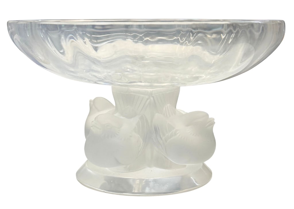 Lalique "Nogent" Sparrows Glass Bowl (1 of 6)