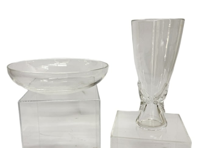 Steuben Crystal Corolla Vase & Coupe Bowl (1 of 9)