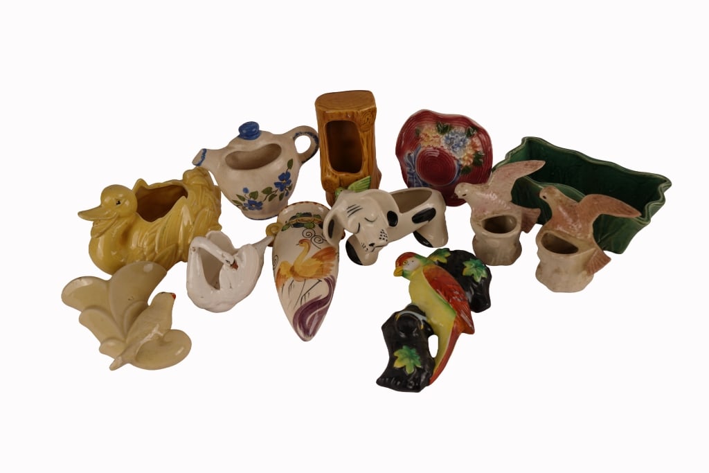 Mid-Century Ceramic Planters & Wall Pockets (1 of 9)