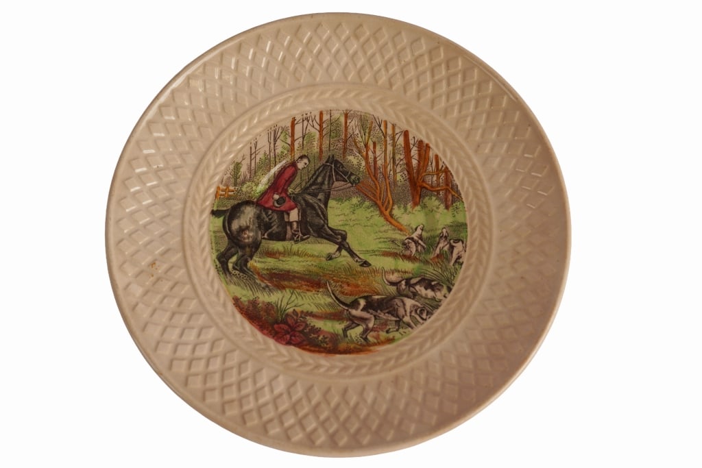Two Spode "Herring Hunt" Ceramic Plates - 2
