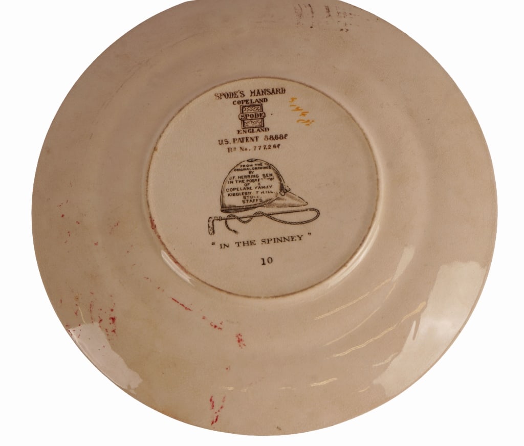 Two Spode "Herring Hunt" Ceramic Plates - 4