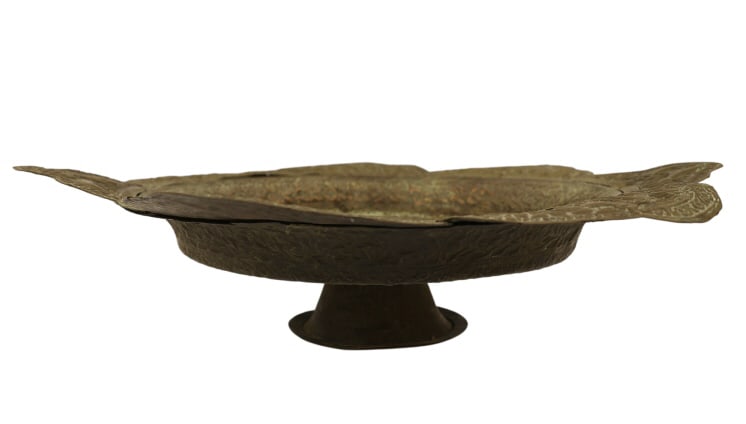 Persian Hammered Copper Footed Tazza - 12