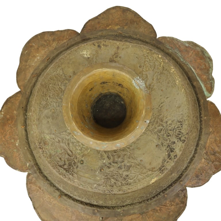 Persian Hammered Copper Footed Tazza - 16
