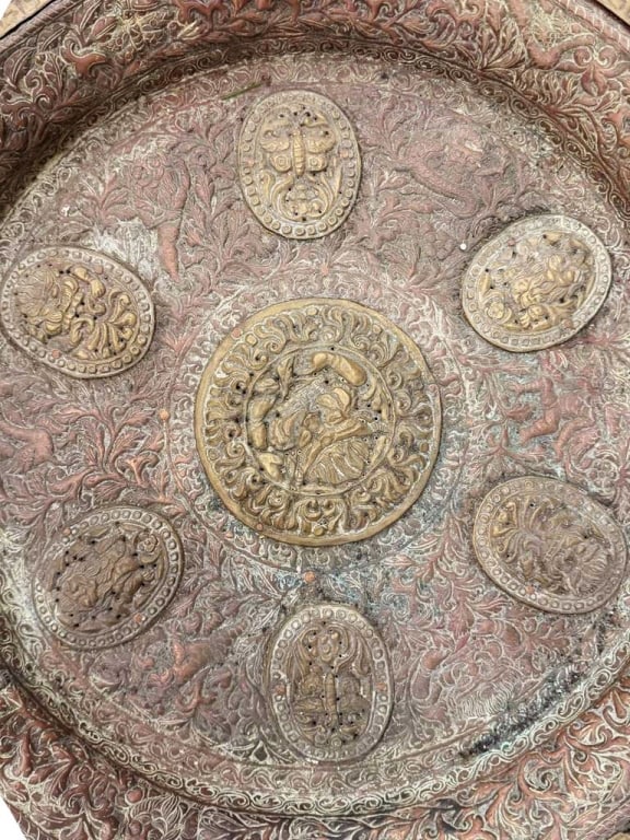 Persian Hammered Copper Footed Tazza - 19