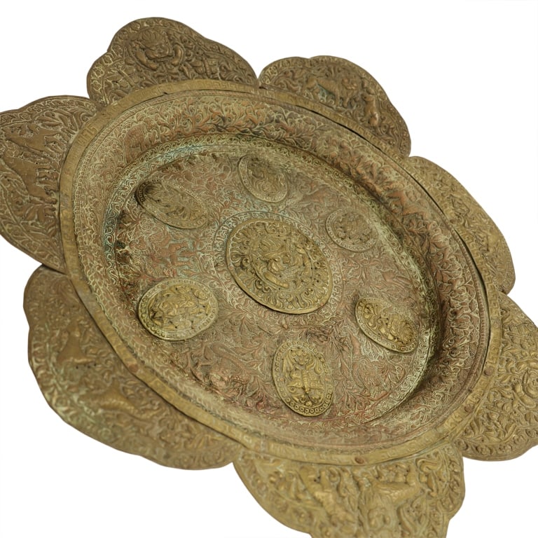 Persian Hammered Copper Footed Tazza - 4