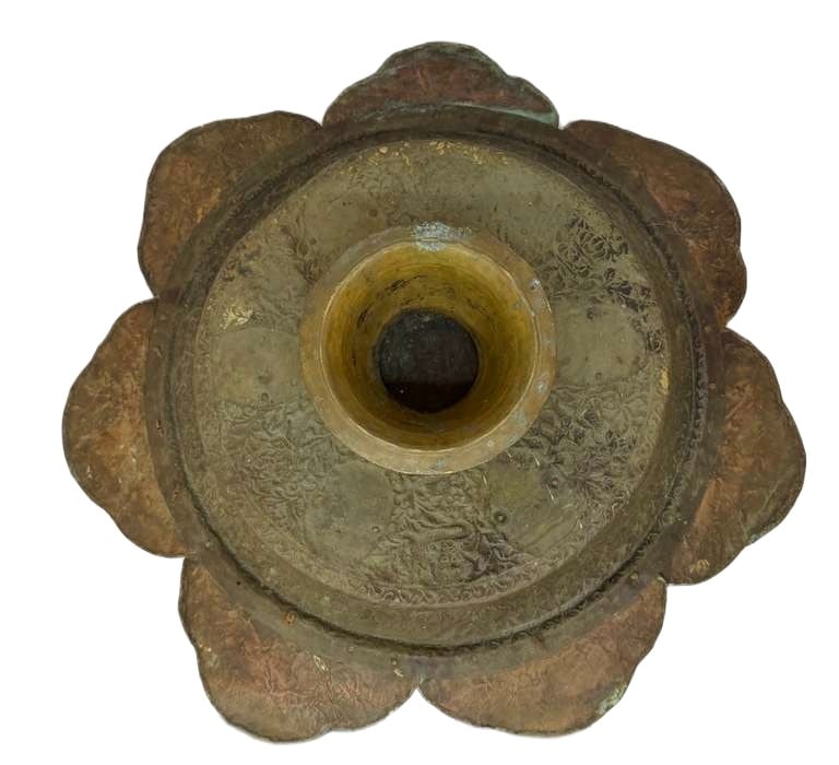Persian Hammered Copper Footed Tazza - 9