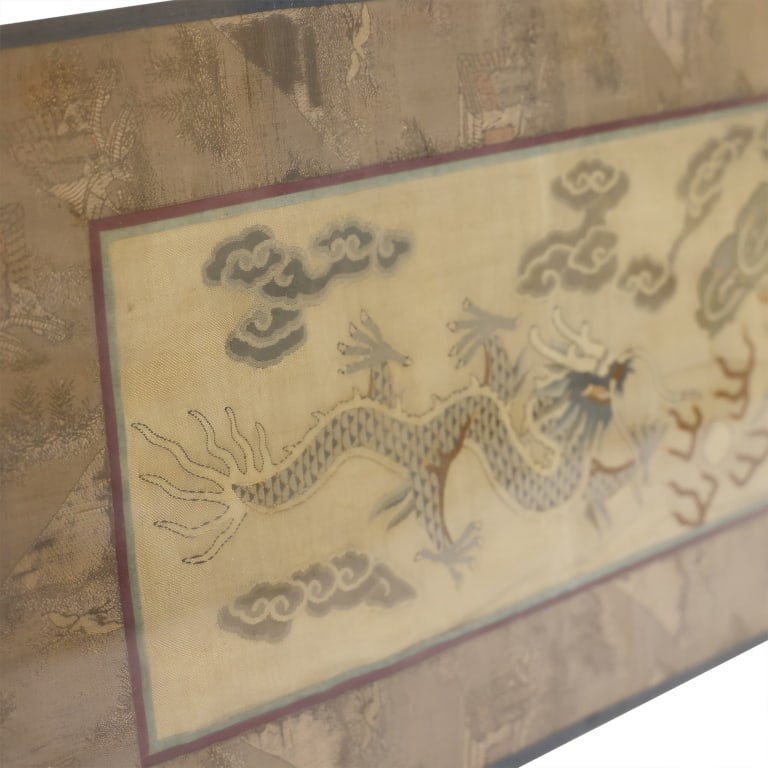Framed Chinese Textile Panels Pairing - 4