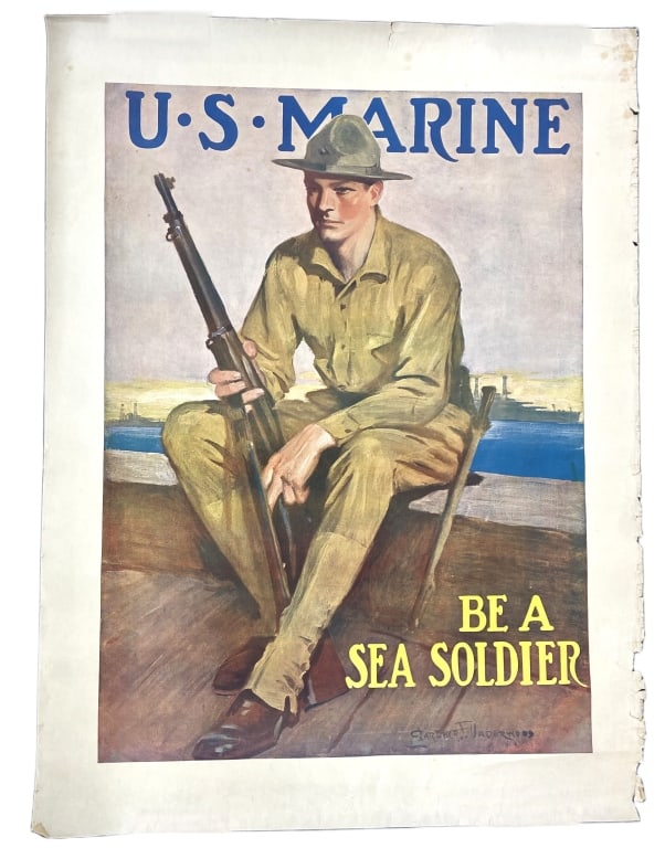 WWI - Be a Sea Soldier - Marine Recruitment Poster (1 of 7)