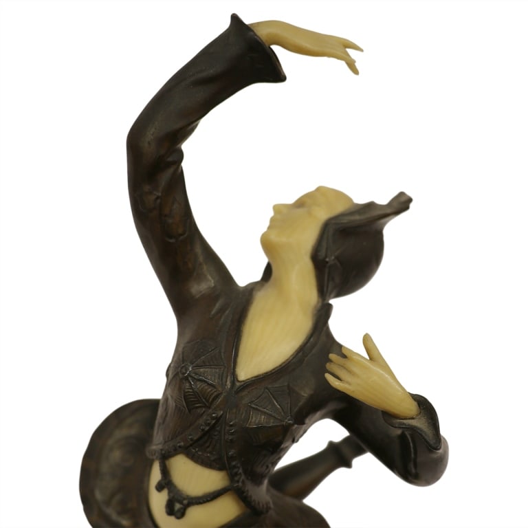 Bronzed & Chryselephantine Art Deco Dancer - 2