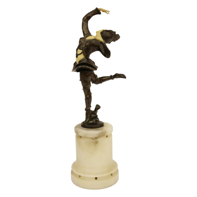 Bronzed & Chryselephantine Art Deco Dancer - 6