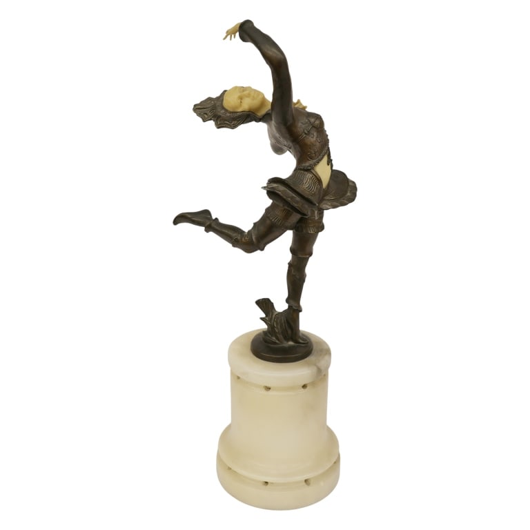 Bronzed & Chryselephantine Art Deco Dancer - 8