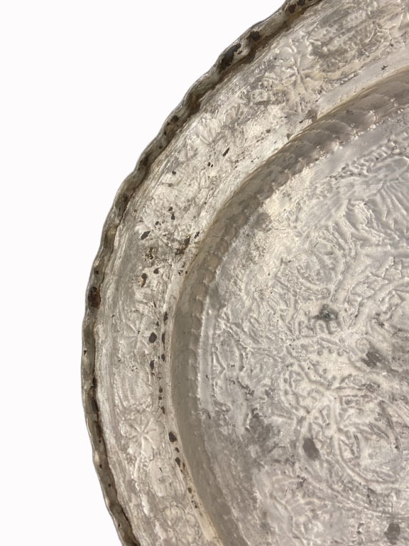 Persian Tinned Copper Tray Table - 6