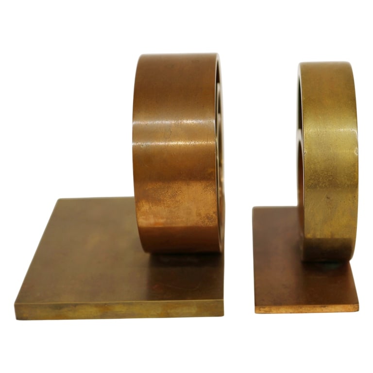 Modern Art Deco Machine Age Bookends - 10