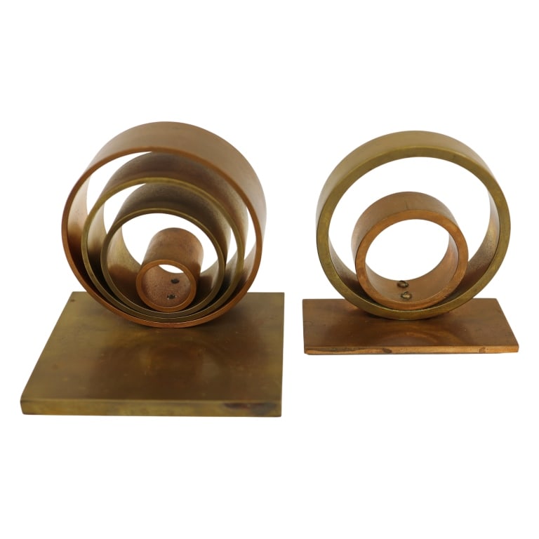 Modern Art Deco Machine Age Bookends - 2