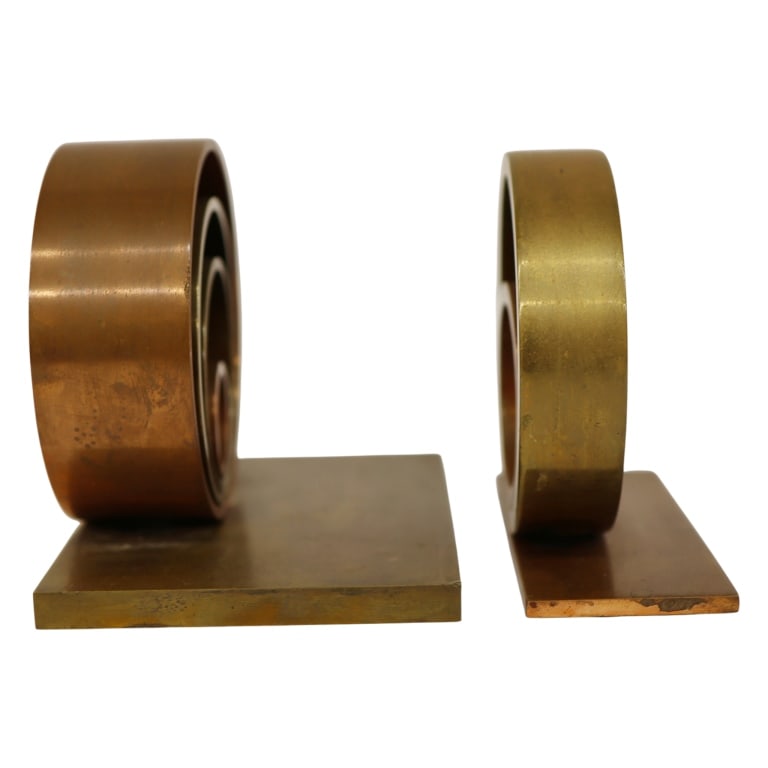 Modern Art Deco Machine Age Bookends - 3