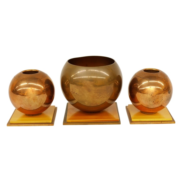 Art Deco Candle Holders - Russel Wright for Chase - 2