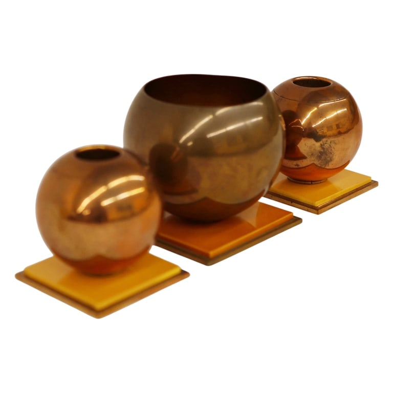 Art Deco Candle Holders - Russel Wright for Chase - 7