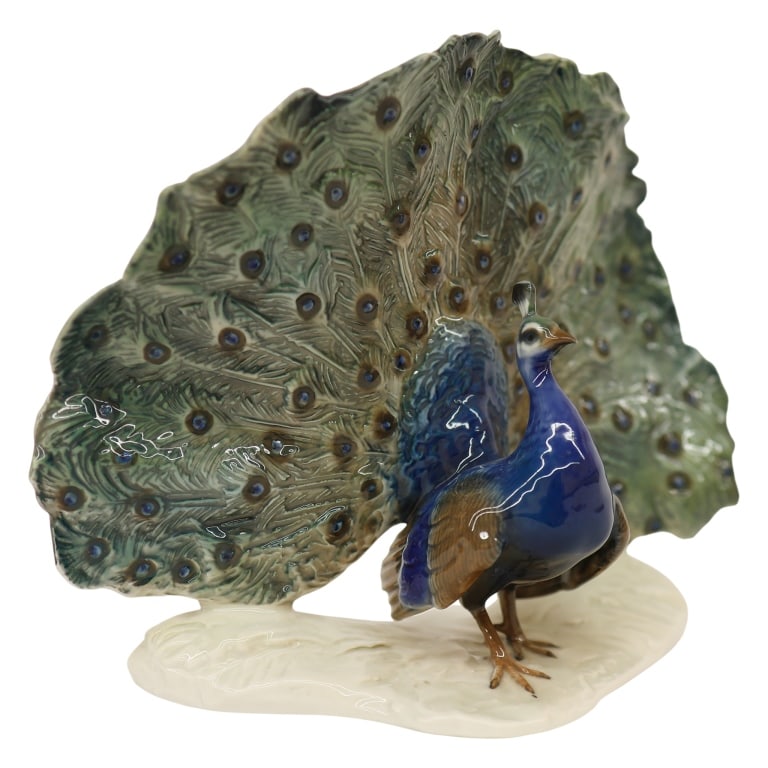 Rosenthal - Fritz Heidenreich Porcelain Peacock (1 of 9)