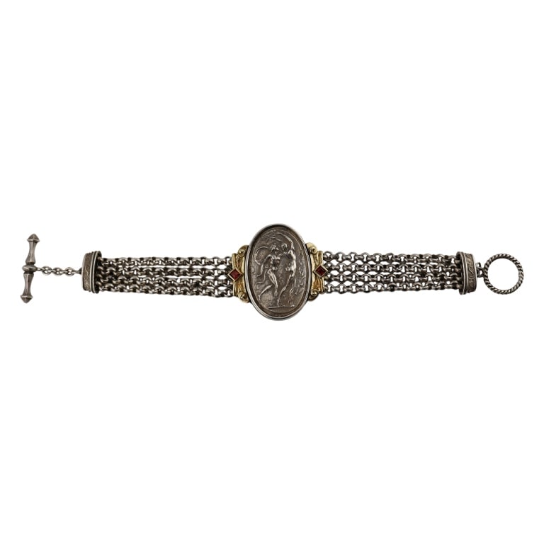 Seidengang Sterling 18K Roman Bas Relief Bracelet (1 of 9)