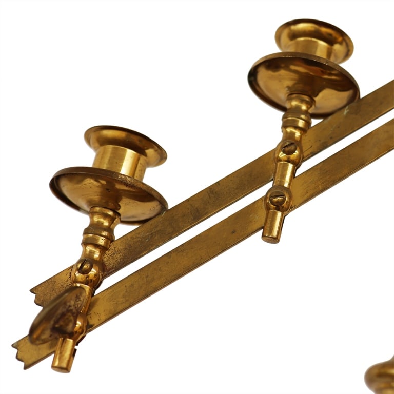 Brass Five Light Adjustable Altar Candelabra Pair - 5