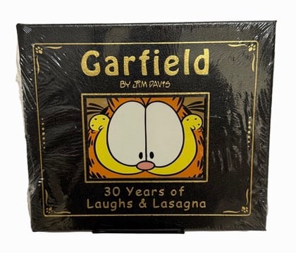 Jim Davis "Garfield: 30 Days of Laughs & Lasagna: Item/Description: An exclusive, collector's edition volume published by Easton Press to commemorate the 30th anniversary of Garfield. Edition is bound in genuine black leather and elegantly detailed w