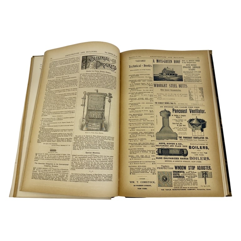 1895 Volume of Architecture & Building Articles (1 of 7)