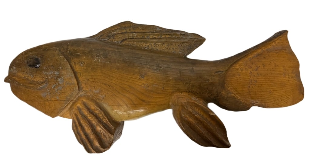 J. Brownell - Large Hand-Carved Fish Effigy (1 of 12)