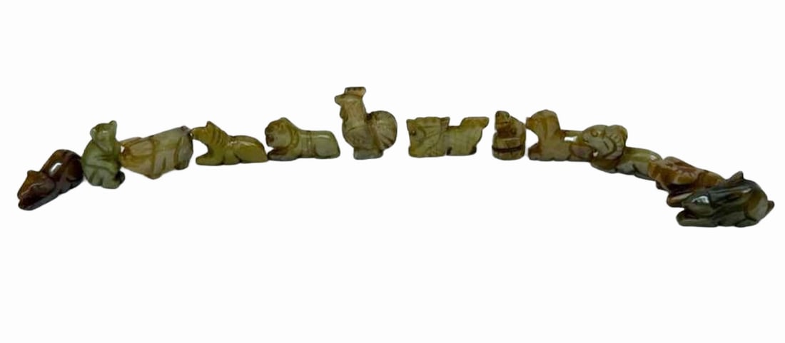 Chinese Zodiac Animal Hardstone Figurines (1 of 8)