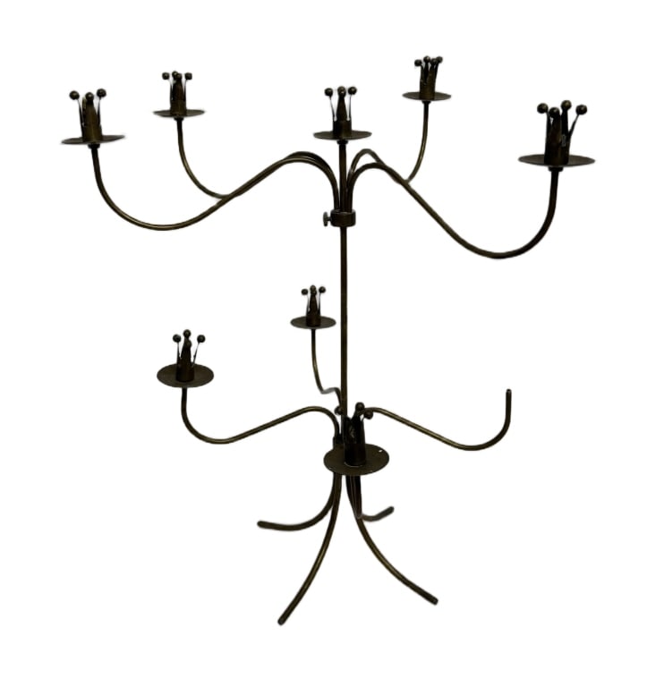 Brutalist Wrought Iron Multi-Light Candelabra (1 of 7)