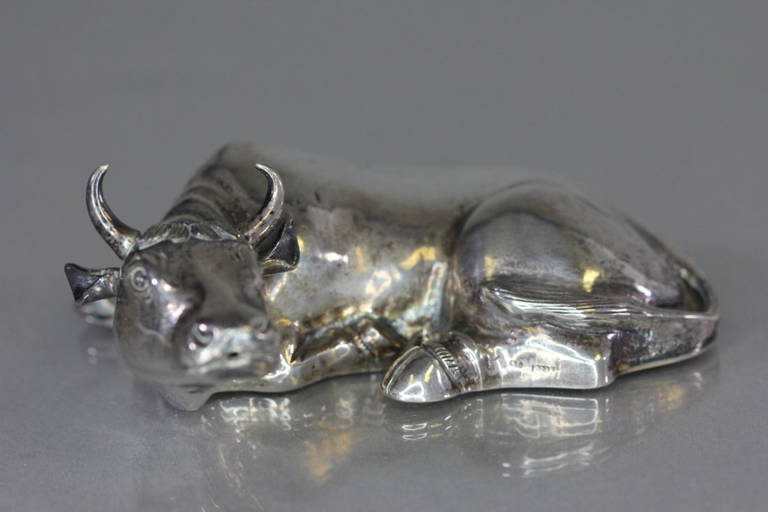 Silver Cow Statue
